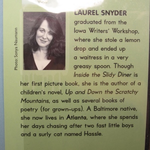 I is for Iowa City:  Here is Laurel Snyder, whose children's book made it all the way to Amhara, Ethiopia!  I love Iowa City, Iowa, my home town and source of so many successful writers! 