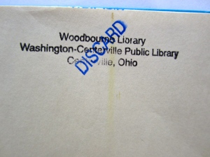 D is for DISCARD: Many Books for Africa donations from Public Libraries had this official stamp.  We liked to think of it as "Book Recycling" where discarded books from US libraries are now  living in a new home where they will be valued and (we hope) used!